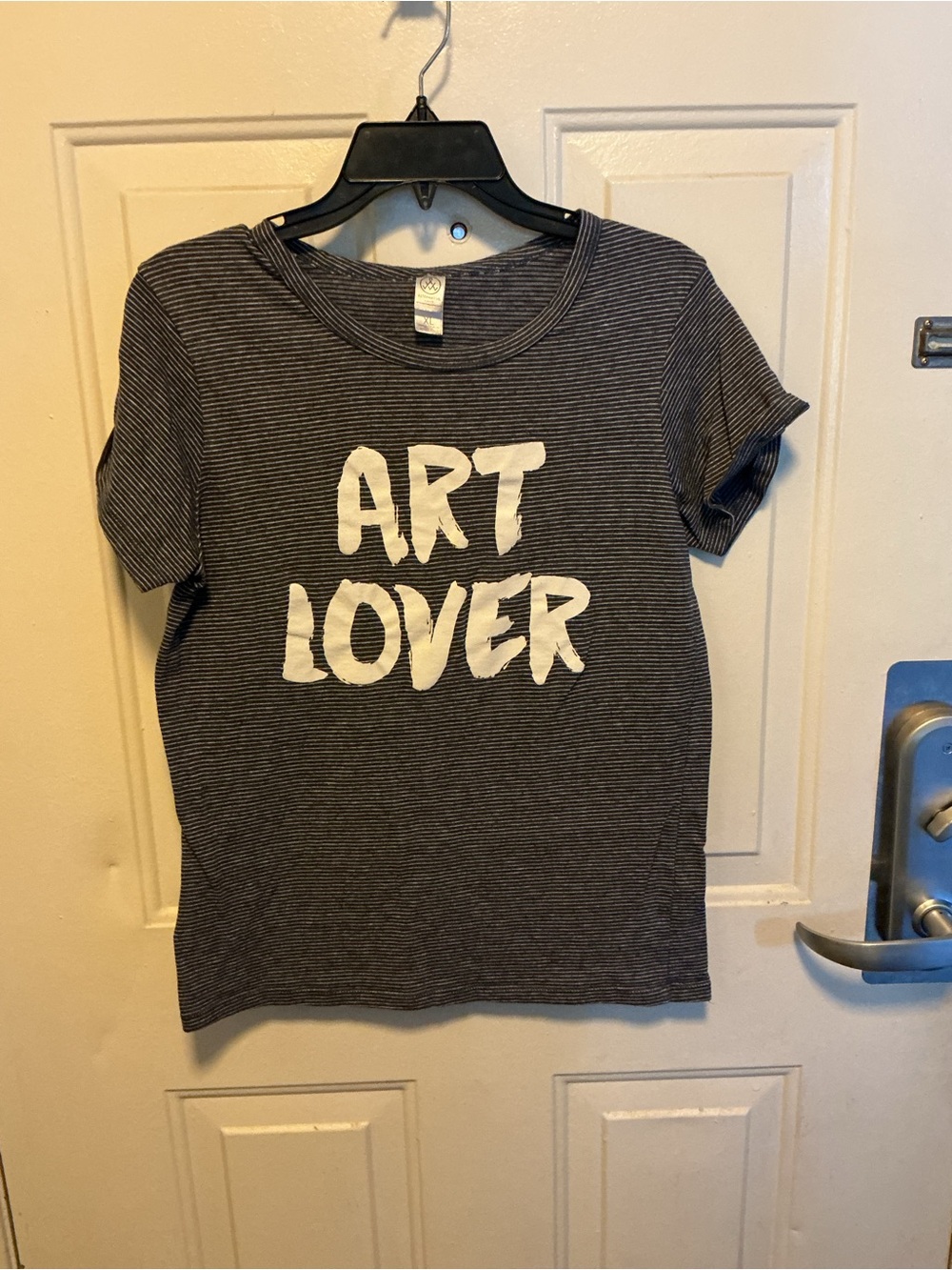 Alternative Apparel Black & White 'ART LOVER' Graphic Tee Print